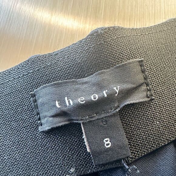 Theory navy blue elastic waist pants in size 8 - Picture 9 of 11